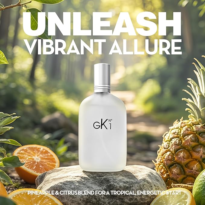 GK 1 Cologne for Men/Eau de Parfum Natural Spray 3.4 Fl Oz Perfume for Men Suitable for All Skin Type Fragrance Daily Used