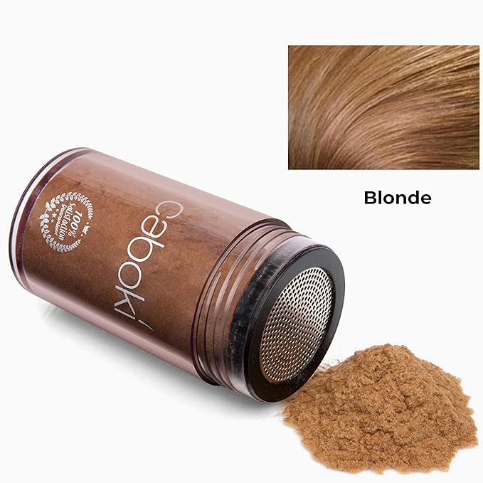 Caboki Hair Fibers for Thinning Hair – Natural Plant-Based Hair Powder for Men & Women – Instantly Thicker Fuller Looking Hair – Wind & Sweat Resistant – 30g, 90-Day Supply, BLONDE