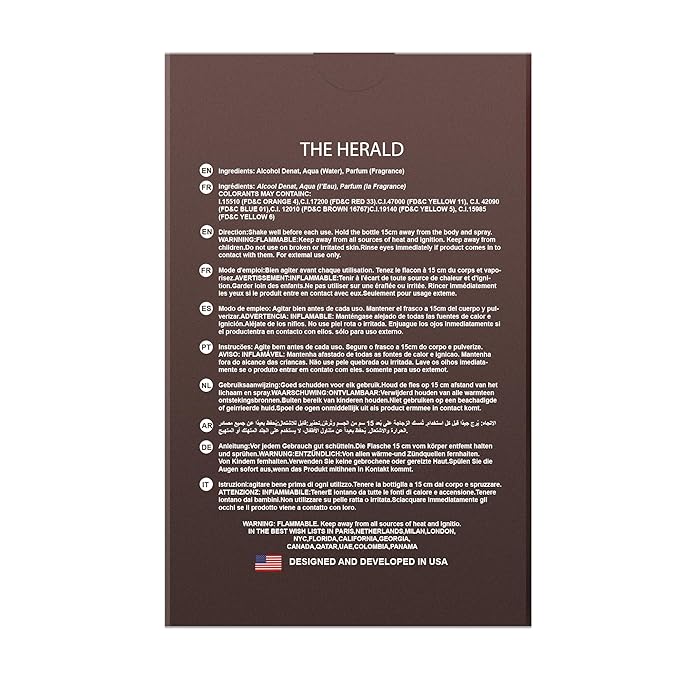 Hybrid & Company The Herald For Men Eau De Toilette Vaporisateur Natural Spray 3.4 Fl Oz