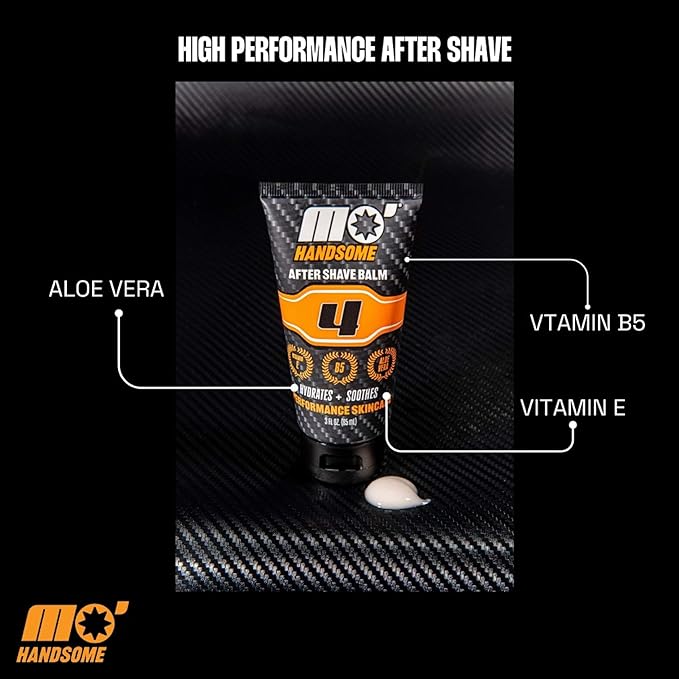 Mo' Handsome After Shave Balm for Men – Soothing & Hydrating Aloe Vera – Reduces Redness, Itching & Irritation – Repairs & Protects Skin