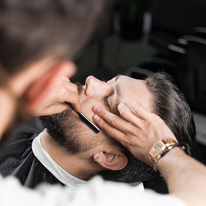 Straight Razors for Men + 100 Straight Edge Razor Blades & Case Gifts Mens Straight Razor for Shaving Navajas Para Barbero Barber Razors for Men