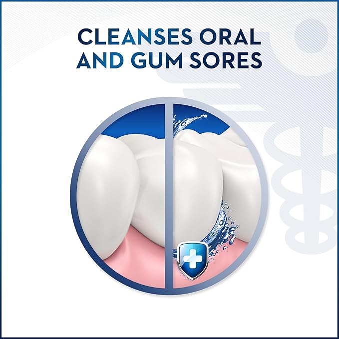 Oral-B Mouth Sore Mouthwash Special Care Oral Rinse, Hydrogen Peroxide Mouthwash, 16 fl oz, Mouthwash Alcohol Free