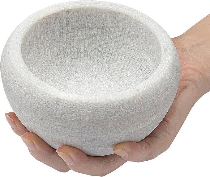 Shaving Soap & Cream Bowl for Men, Natural White Marble Stone, Heat Preservation, Easier to Whip Up a Fantastic Foam with Interior Micro-ridges, Art of Shave Lather bowl …