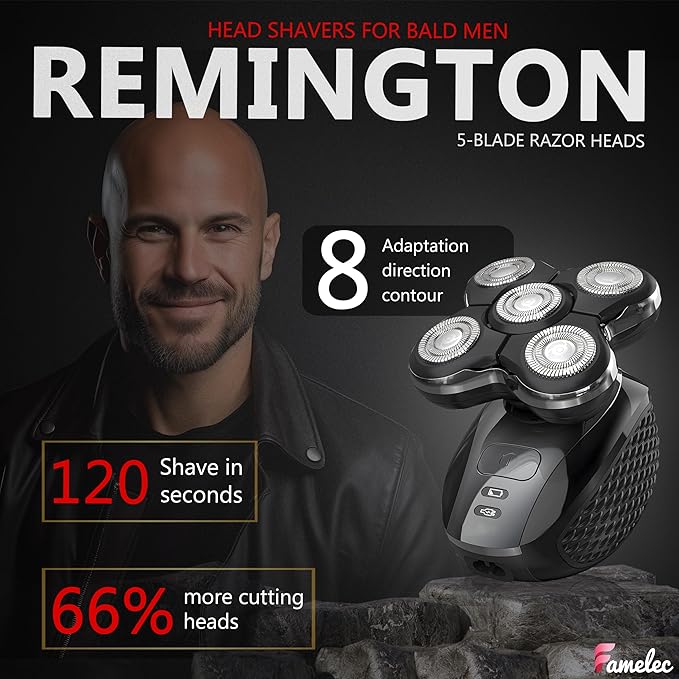 Shaver Replacment Heads for Remington Balder Pro Head Shaver XR7000, Electric Head Shavers for Bald Men Compatible with Remington Replacement Blades, Smooth Shaven Head in Under 2 Minutes