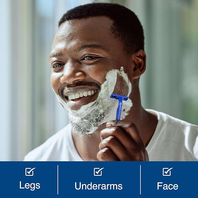 Disposable Razors for Men and Women - Case of 300 Shavers - 2 Blade Razors, Bulk - for Shaving, Tattoos, Hospitality, and More