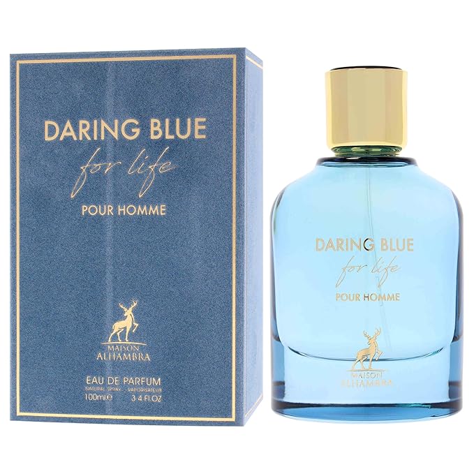 Daring Blue For Life by Maison Alhambra for Men - 3.4 oz EDP Spray