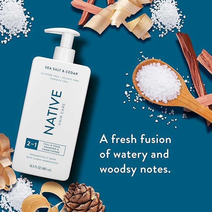 Native Sea Salt & Cedar 2N1 Shampoo & Conditioner Set 16.5 fl oz