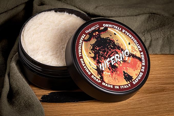 The Goodfellas' smile, INFERNO Tallow Shave Soap and Afltershave Splash Bundle, Made in Italy