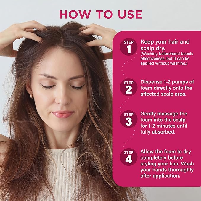 5% Minoxidil Foam for Women Hair Growth: Extra Strength Hair Regrowth Treatment – Revitalize Hair Follicles & Regrow Thicker, Fuller Hair – Hair Loss Solution-2 pack
