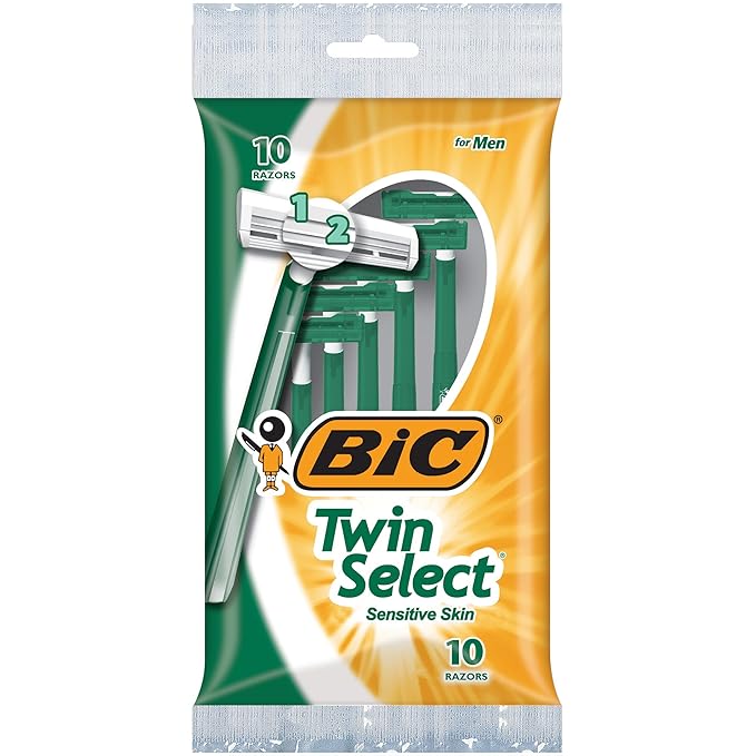 BIC Men's Twin Select Disposable Razor, Sensitive Skin, 10 count (Pack of 3)