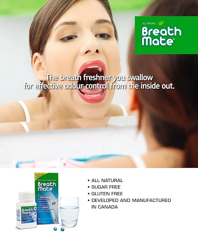 Gel Capsules Breath Freshener – Fresh Breath Inside Out, Powerful Odor Control from Within, Works on Tough Odors, 150 Count (3X More Capsules)