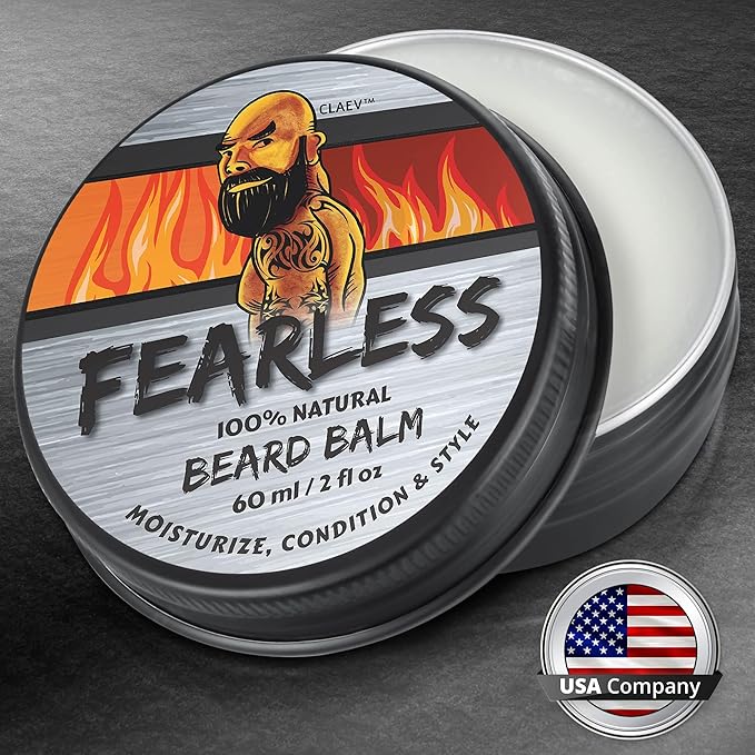Claev Beard Balm (2 oz), 100% Top-Grade Natural Beard Conditioning & Styling Balm, Designed for Rugged, Active, or Outdoorsy Men, Includes Shea Butter, Natural Beeswax, Cedarwood Oil, is a US Company