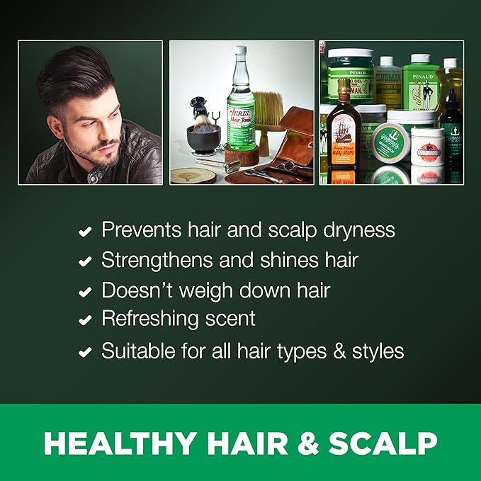 Clubman Jeris Hair Tonic Professional Size, Men's Revitalizing Classic Grooming Treatment, 14 Fl Oz, 1-Pack