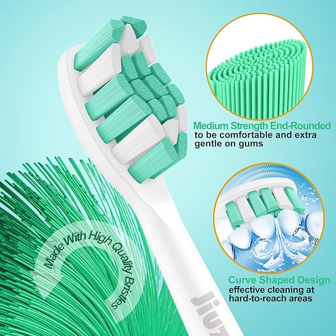 Replacement Toothbrush Heads Compatible with Philips Sonicare: Electric Brush Heads for Sonicare C2 Plaque Control Protective Clean 4100 5100 6100 Toothbrush, 10-Pack