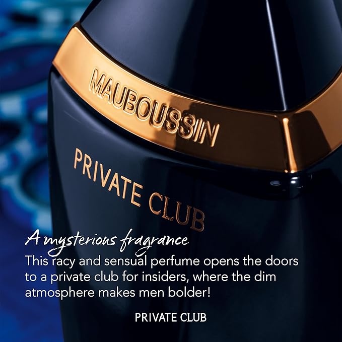 Mauboussin - Private Club 100ml (3.3 Fl Oz) - Eau de Parfum for Men - Woody & Oriental Scents
