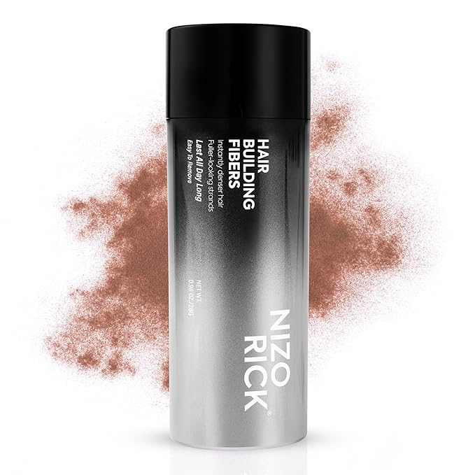 Hair Thickening Fibers for Thinning Hairline - 28g Fill In Fine or Thinning Hair - Instantly Thicker Looking - Waterproof Root Touch Up Hair Color Powder for Men & Women (Light Brown)
