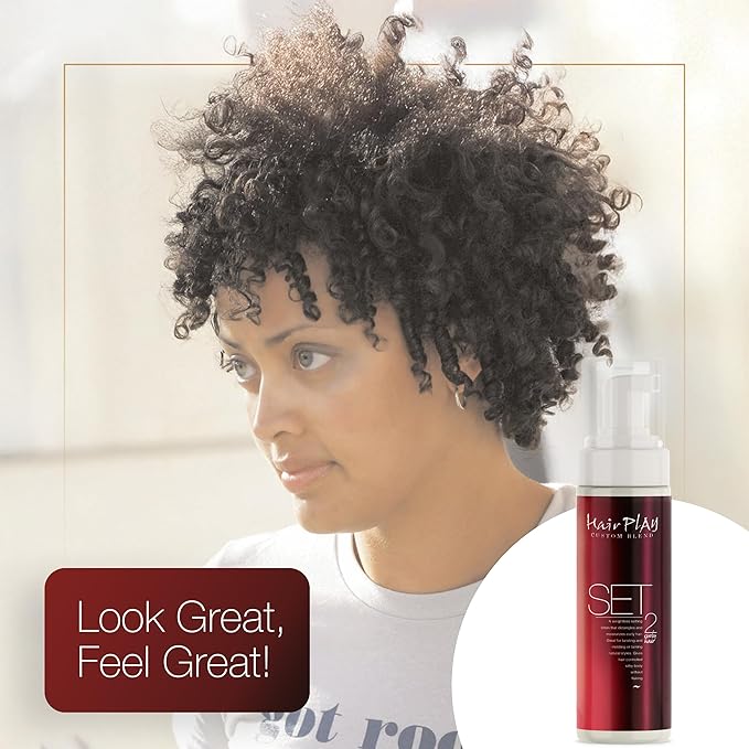 HairPlay Set #2 Hair Foam Mousse - Medium Hold Styling Foam for Frizz Control - Hair Mousse for Curls - Curl Defining Moisturizing Mousse for Wavy Hair - 8 Fl Oz