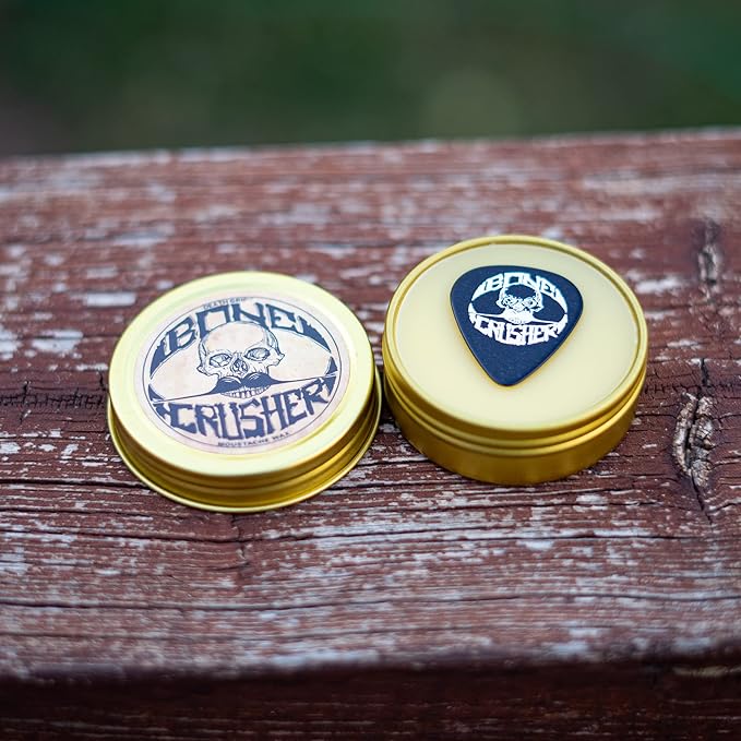 THE VINTAGE GROOMING CO. Bone Crusher Extra Strong Extra Firm Mustache Wax & Night Fury Mustache Wash Shampoo Bar Set