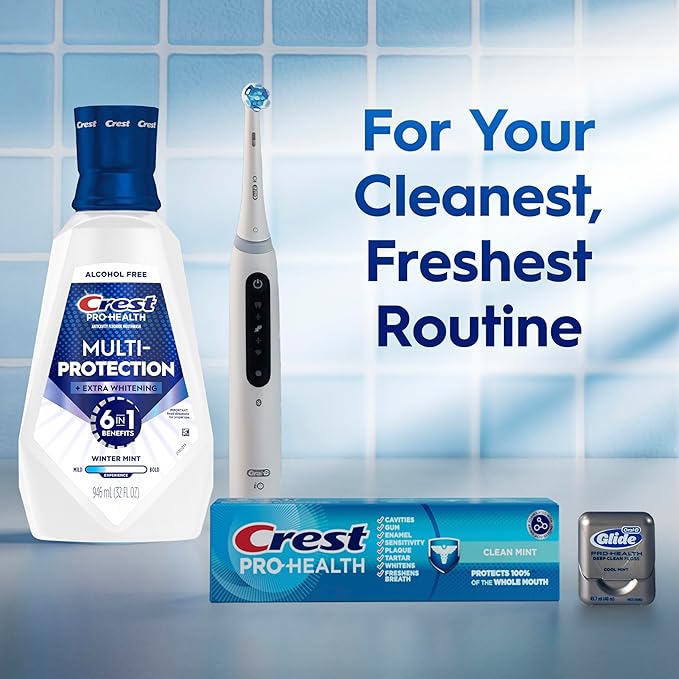 Crest Pro-Health Advanced Mouthwash, Alcohol Free, Extra Whitening, Energizing Mint Flavor, 2x946mL (32 fl oz)