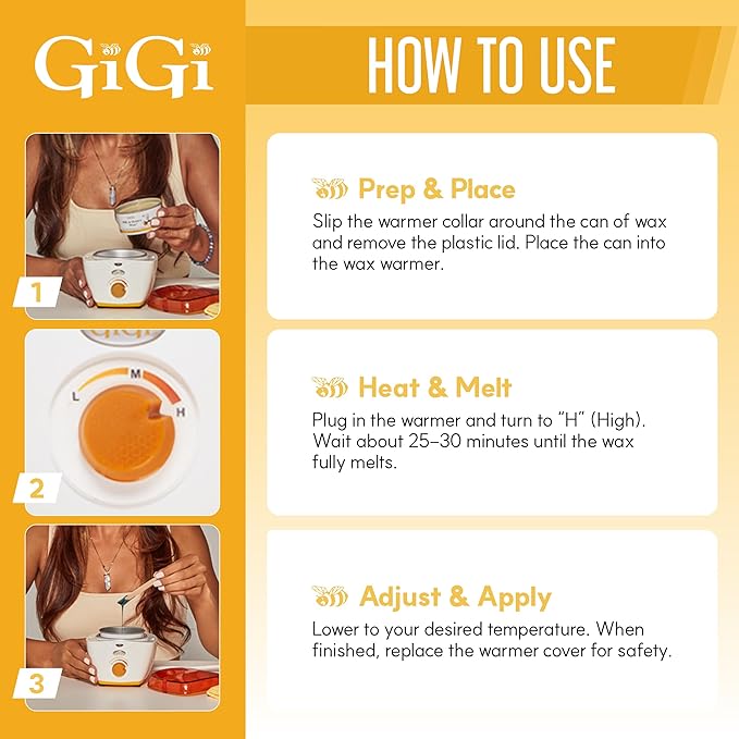 GiGi Hair Removal Wax Warmer, Mini Honee, Warmer for 5 oz. Wax Can
