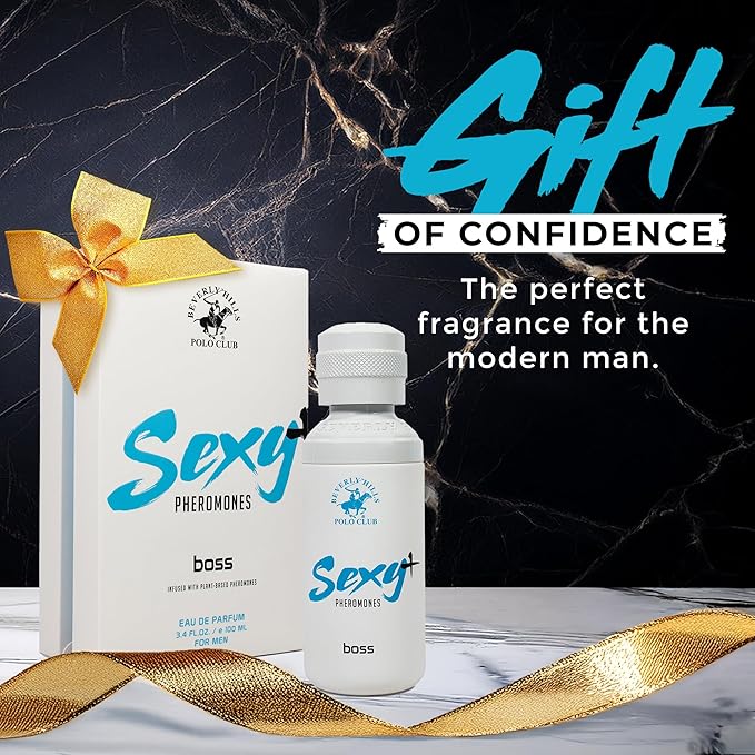 Beverly Hills Polo Club Sexy+ Pheromones EDP Slider Collection - 3-Piece Men's Fragrance Gift Set (PLAYER, ALPHA & BOSS) - Long-Lasting, Travel-Friendly Cologne for Men
