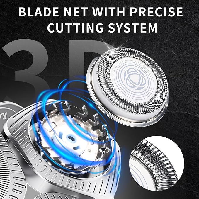 SH71/50 Shaving Heads Compatible with Phili*s Shavers Series S5000 (S5XXX),S7000 (S7XXX) for SH60/70 and SH70/70 (Silver)