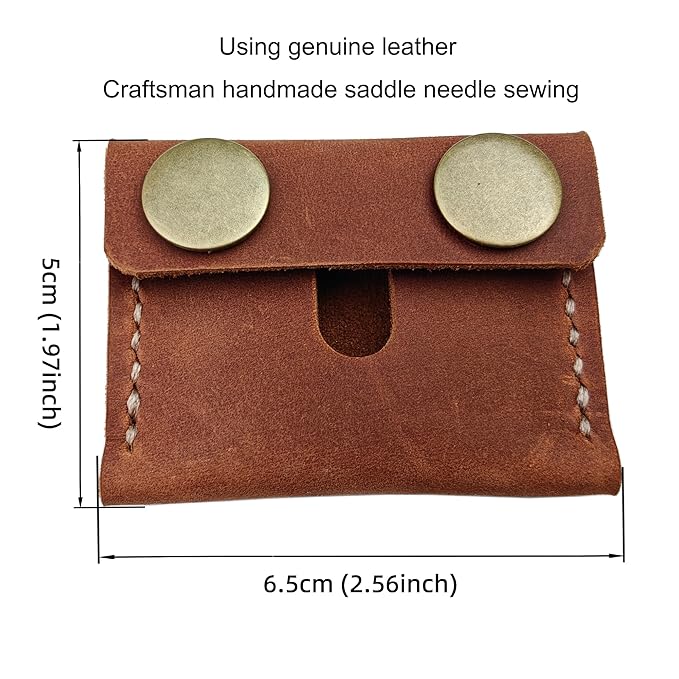 Handmade Leather Safety Razor Travel Cover, Double Edge Razor Head Protective Sheath For men Fits Most Safety Razors (Brown)