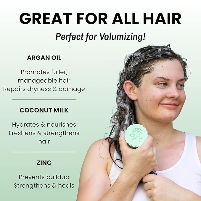 Otter co. Tea Tree & Rosemary Volumizing Conditioner Bar – Castor & Olive Oil, Zinc, Vegan, Hydrating, Sulfate Free & Non Toxic – Men & Women Bar Conditioner for Travel, All Hair Types, Made in USA