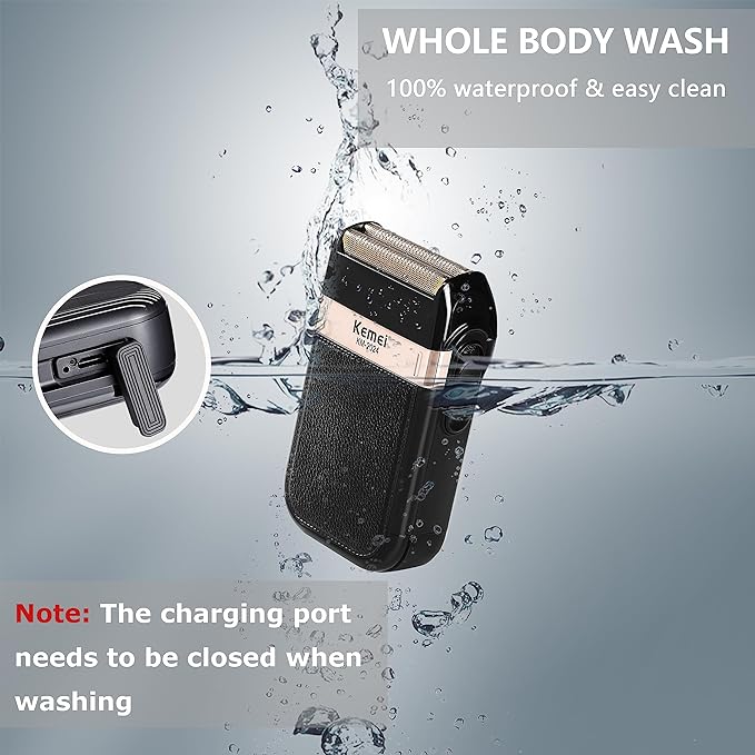 KEMEI Foil Shaver for Men,Waterproof Razor,Cordless Electric Rechargeable Shavers,Trimmer Razors Blade Washable Grooming