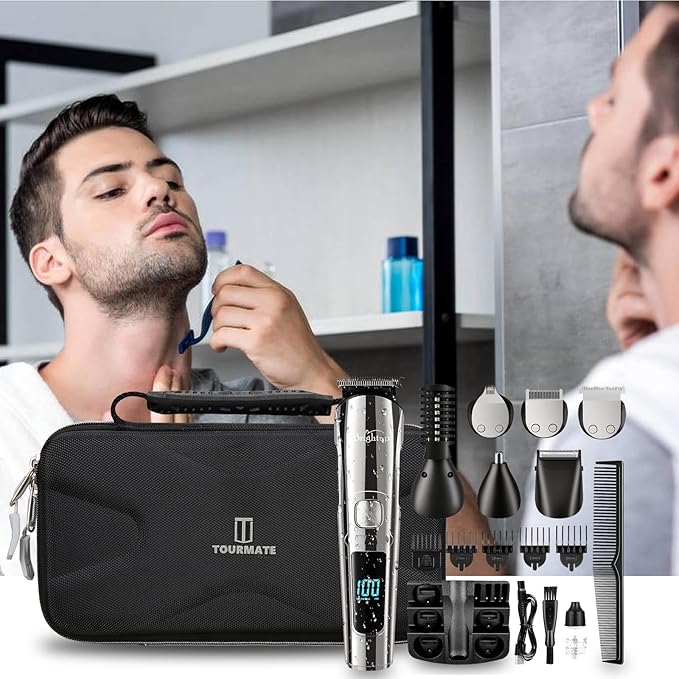 Tourmate Hard Storage Case for Brightup Beard Trimmer for Men, Hair Clippers, Electric Razor Shavers Storage Holder (Case Only)