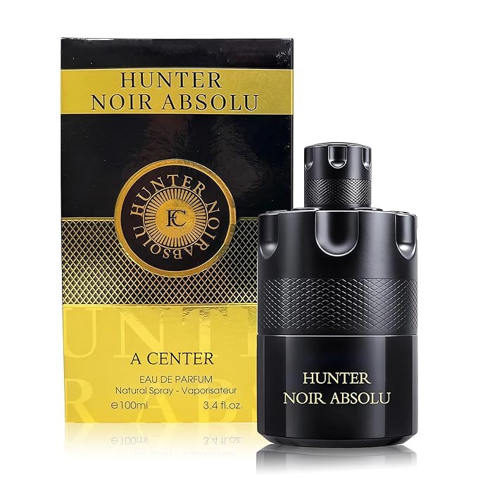Men's Cologne Eau De Parfume Natural Spray Hunter Noir Absolu Perfume with Woody Floral & Fruity Masculine Scent 3.4 Fluid Ounce Long Lasting Fragrance