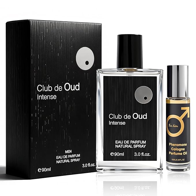 Club De Oud Intense Men's Cologne 3.0 Fl. Oz, Bold Intense Oud & Woody Notes, Modern Masculine Eau De Parfum