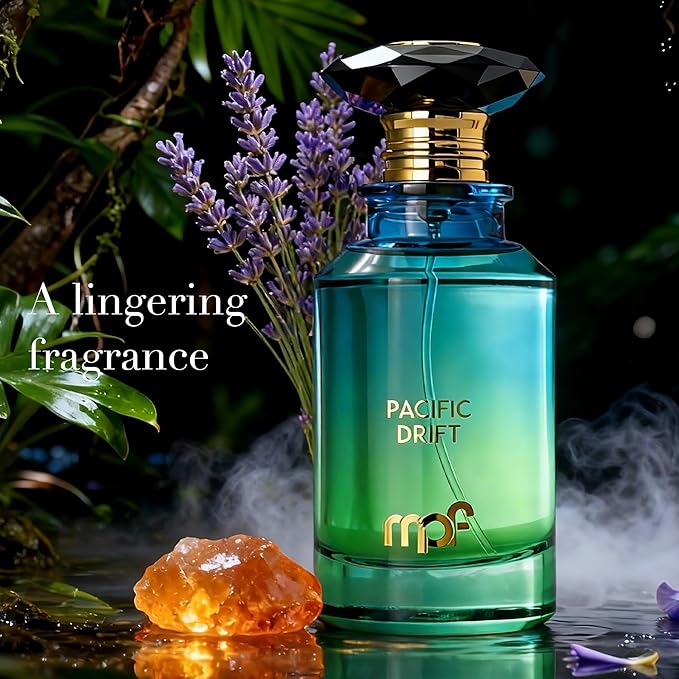 Pacific Drift Unisex Ocean Cologne Eau de Parfum 100ml Fresh Citrus & Musk Perfume Long Lasting Grapefruit Mint Scent Luxury Unisex Fragrance Gift for Men and Women
