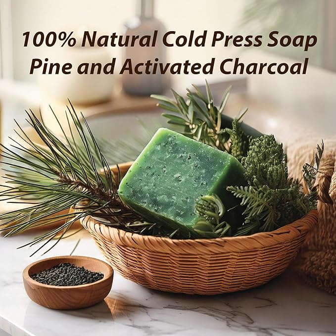Natural Handmade Cold Press Bar Soap - Variety Pack with Aloe Vera and Vegetable Collagen - Soft Exfoliating - Coconut - Pear - Pine - 3 Pack