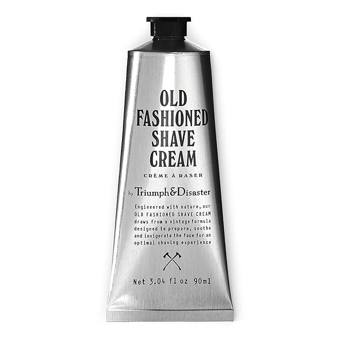 TRIUMPH & DISASTER | Old Fashioned Shave Cream Tube | Shaving Lotion for Sensitive Skin - Alcohol Free, 3.04 fl oz (90+ shaves)