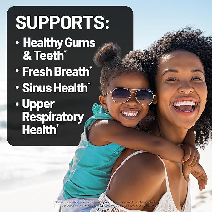 NatureWise Oral Probiotics for Mouth Bad Breath-Chewable Sugar-Free Mint-Lactobacillus reuteri Chewable-Oral Probiotics for Kids&Adults-Non-GMO USA Manufactured-[60-Day Supply],60 Count (Pack of 2)