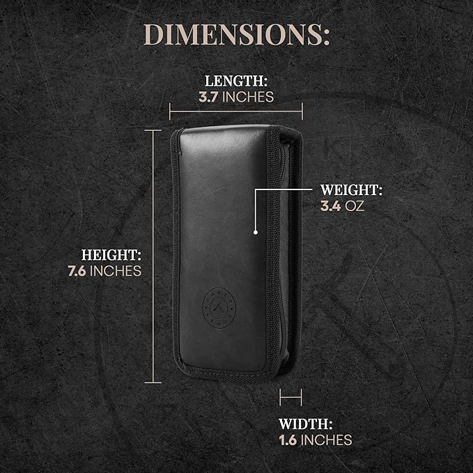 Razor Travel Case - Safety Razor Case, Straight Razor Case, Disposable Razor Case, Elegant Travel Razor Case For Your Razor & Brush, Keeps Razor & Brush Clean, Travel In Style, Great Gift (Black)