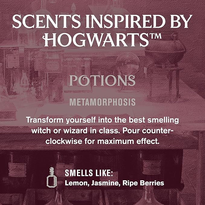 Every Man Jack Harry Potter Collectors Body Wash - Hogwarts Inspired Scents & Clean Ingredients - Potions - Metamorphasis Scent - 13.5 oz (Pack of 2)