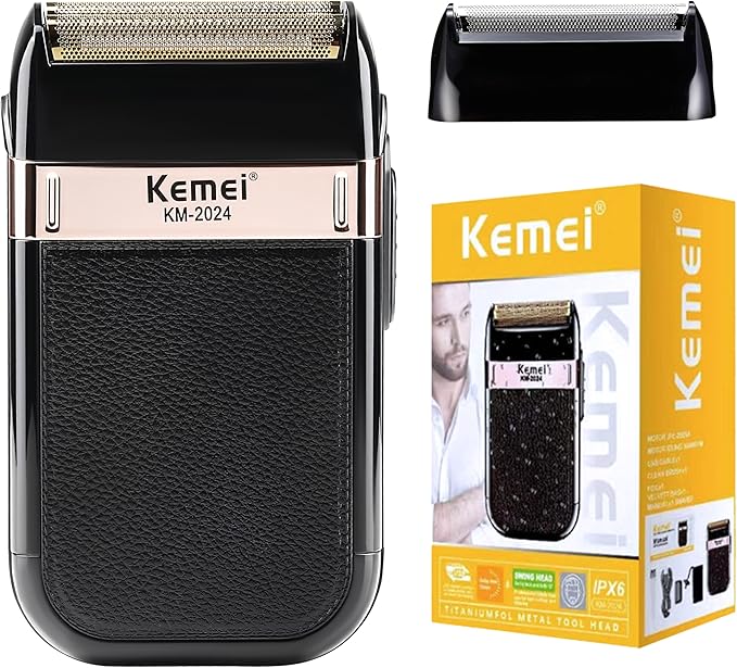 KEMEI Foil Shaver for Men,Waterproof Razor,Cordless Electric Rechargeable Shavers,Trimmer Razors Blade Washable Grooming