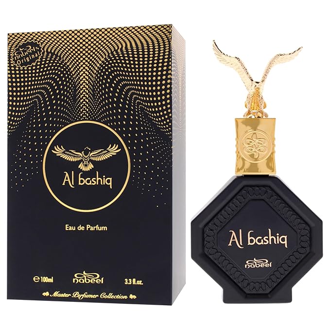 Nabeel Master Perfumer Collection - Al Bashiq - Cologne for Men and Women - Amber, Woody Fragrance with Apple, Saffron, Leather, and Incense - 3.3 oz