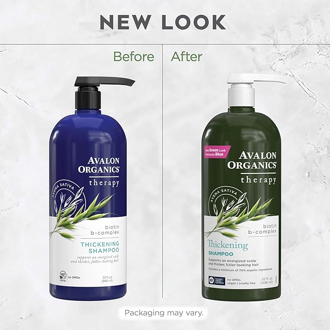 Avalon Organics Therapy Biotin B-Complex Thickening Shampoo,32 oz,(Pack of 2)