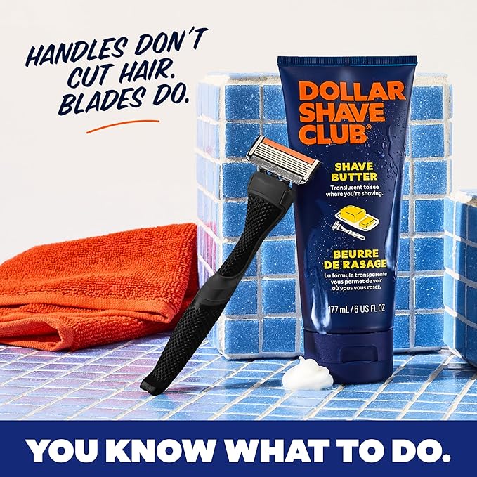 Dollar Shave Club | Razor Handle (2 Pack) Black | Replacement Razor Blade Handles