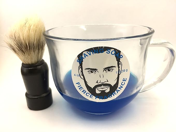 Shaving soap and brush set 4 oz Fierce Type fragrance