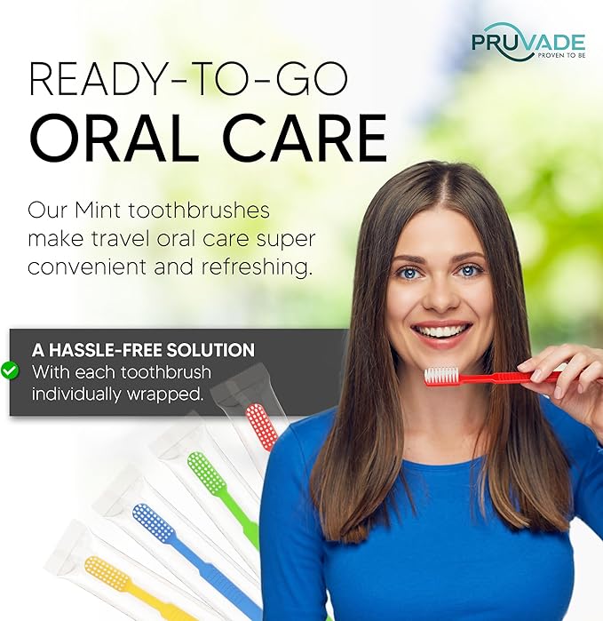 36 Pack Disposable Toothbrushes with Toothpaste, Built In - Prepasted Toothbrushes Individually Wrapped | Single Use Waterless Tooth Brush with Soft Bristles for Airbnb, Hotel, Camping, Travel