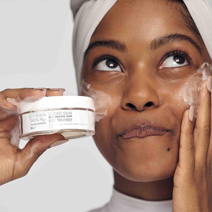 Urban Skin Rx® Clear Skin 3-in-1 Daily Treatment Cleansing Bar, Exfoliator + Clarifying Mask, Reduces Excess Oil, Clears Clogged Pores, Improves Appearance of Blemishes & Prevents Breakouts, 2.0 Oz