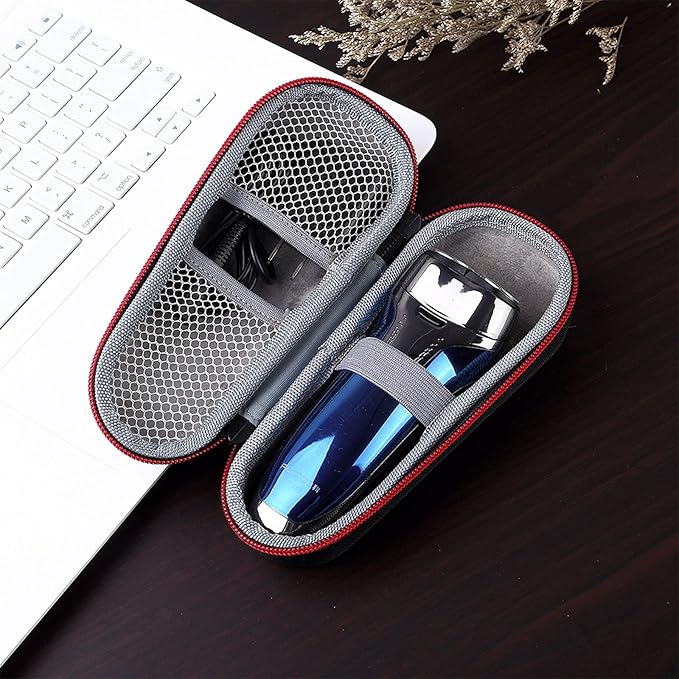 LinMei Electric Shaver Case Razor Travel Carrying Box Shaver Storage Bag Compatible with 3010s 3040s 310s 720s 790c 9030cc 9050cc Men's Electric Razor and Accessories