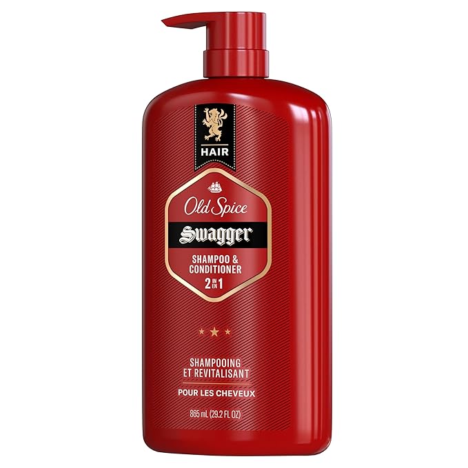 Old Spice Swagger 2-in-1 Shampoo and Conditioner Set for Men, Cedarwood Lime Scent, Healthier, Fuller, More Moisturized Looking Hair, Barbershop Quality, 29.2 Fl Oz Each, Twin Pack