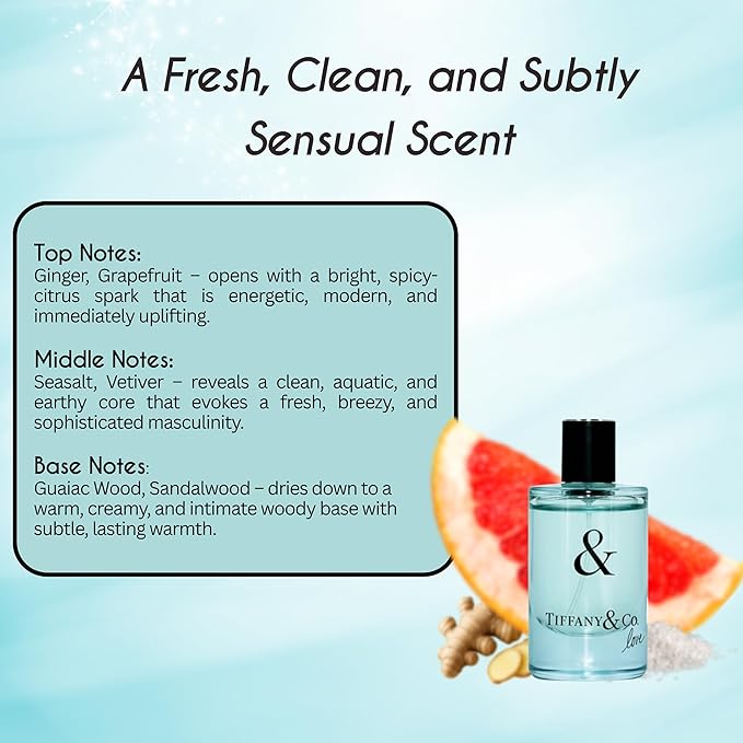 Tiffany & Co. Love for Him Eau De Toilette Mini Perfume Splash for Men .16 Fl Oz