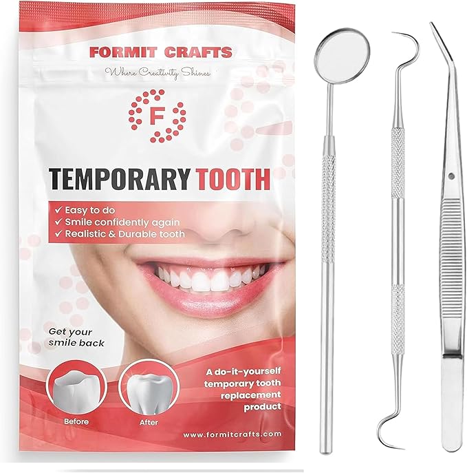 Thermoplastic Beads 40 Grams for Teeth Repair Plus Dental Tools–for DIY Tooth Filling – Moldable Thermal Beads for Repair – Ideal for Chipped, Cracked Teeth – Realistic and Durable