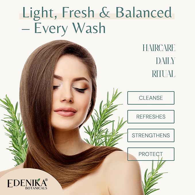 Rosemary Oil Shampoo with Biotin for Thinning Hair & Anti-Hair Loss, Strengthening Botanical Formula, Women & Men, Sulfate-Free, Organic, 16 fl oz